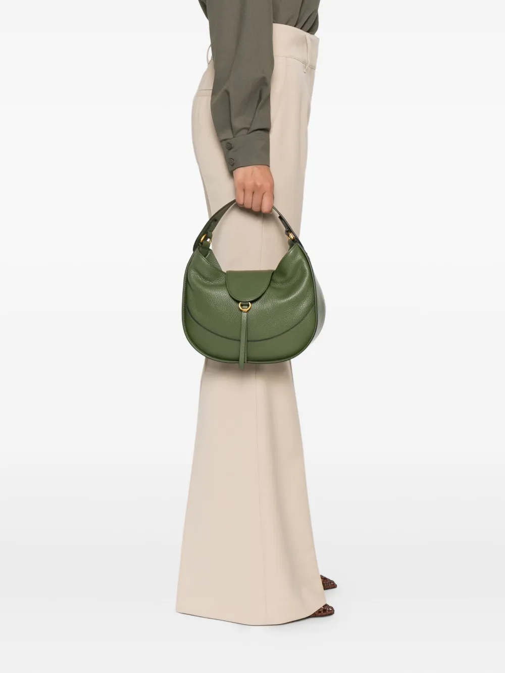 GIANNI CHIARINI Edith leren schoudertas Groen