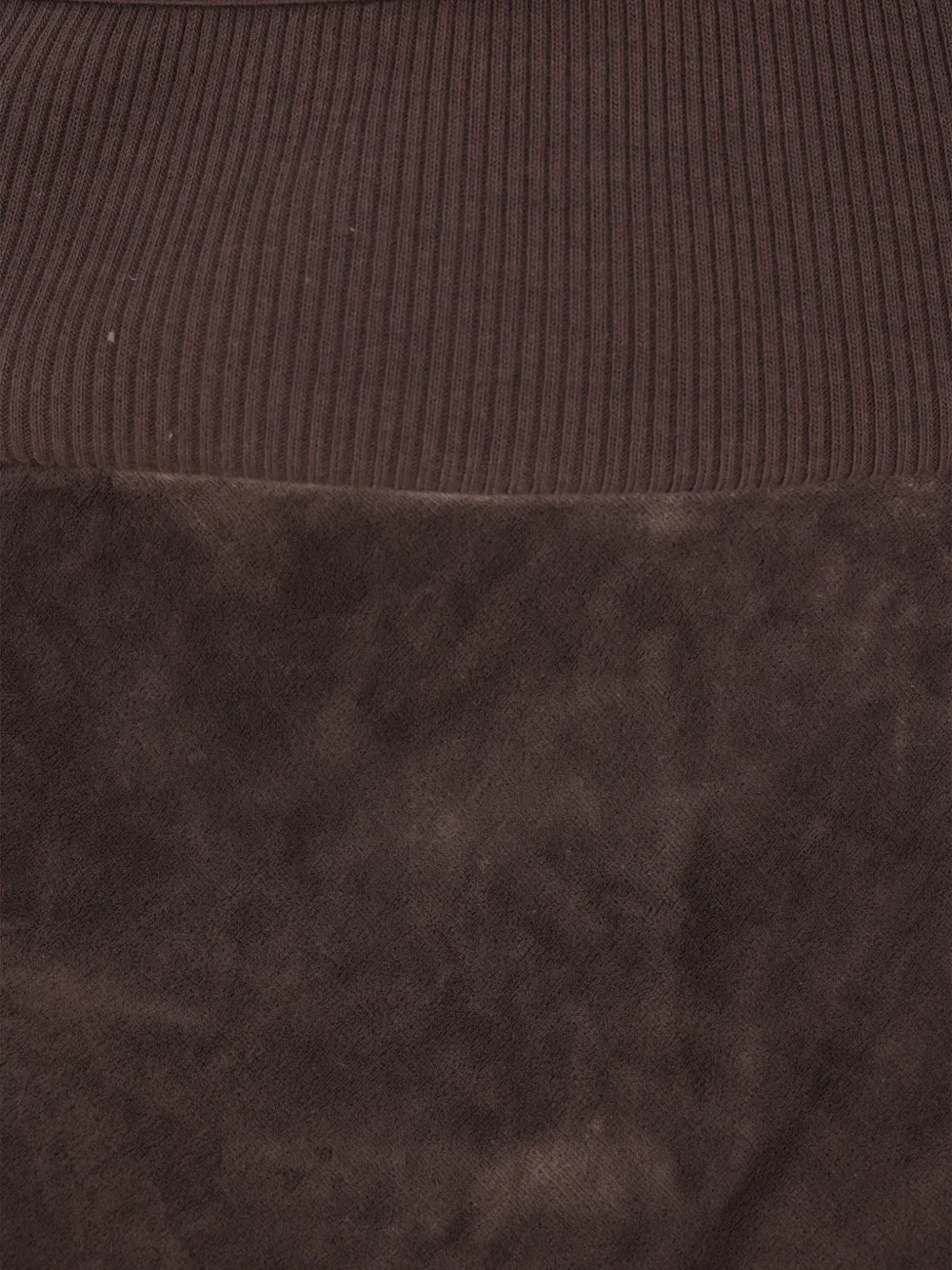 Rick Owens Ribbed-waistband Draped Midi Skirt In Brown