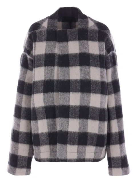 Rick Owens checked wool jacket