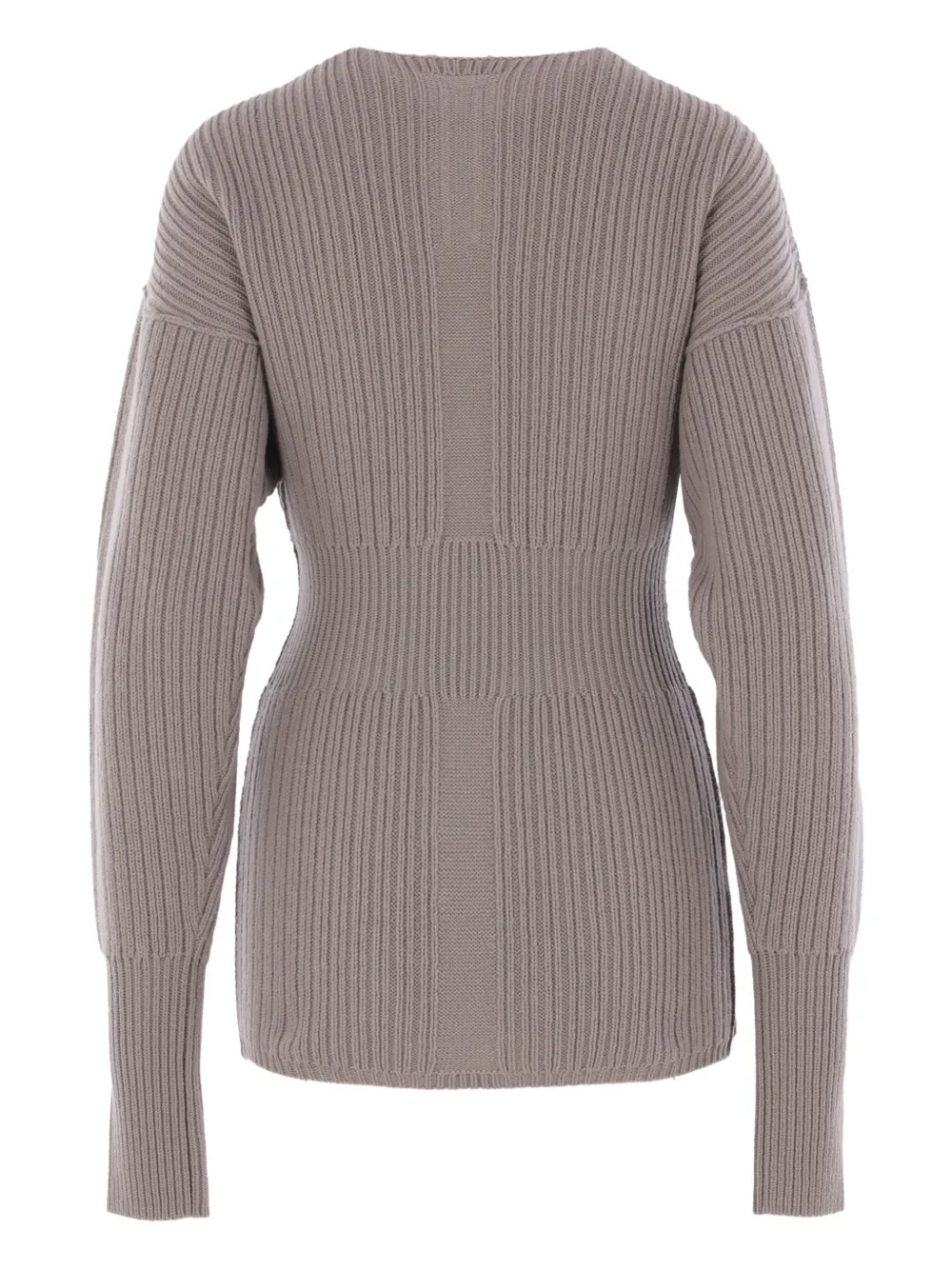 Rick Owens Ribgebreide wollen trui Beige
