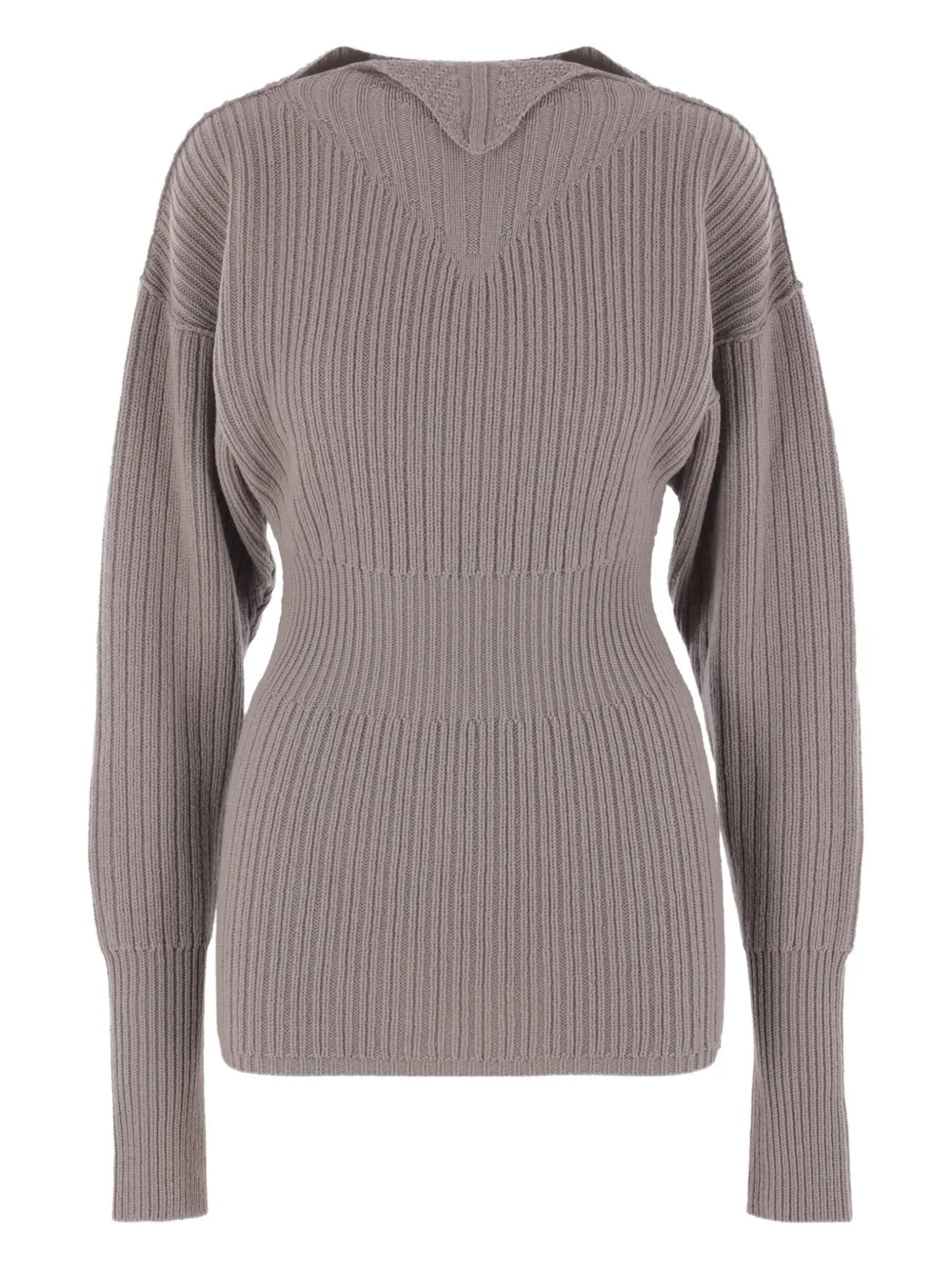Rick Owens Ribgebreide wollen trui Beige