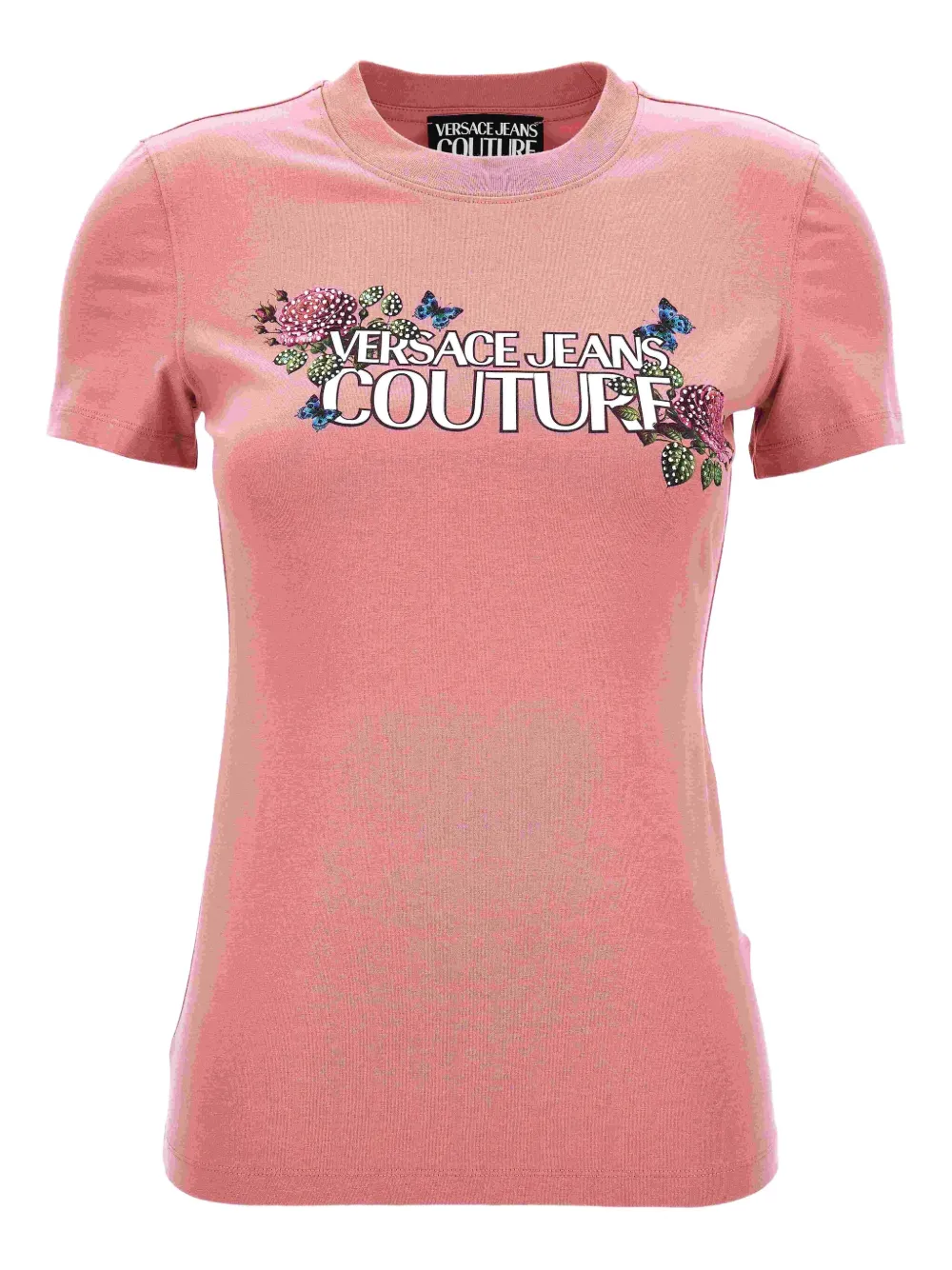 Versace Jeans Couture floral-embellished T-shirt | Pink | Image 1