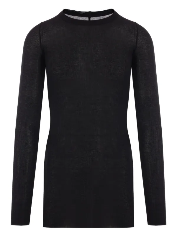 Rick Owens Ribbed long-sleeve T-shirt | Black | FARFETCH