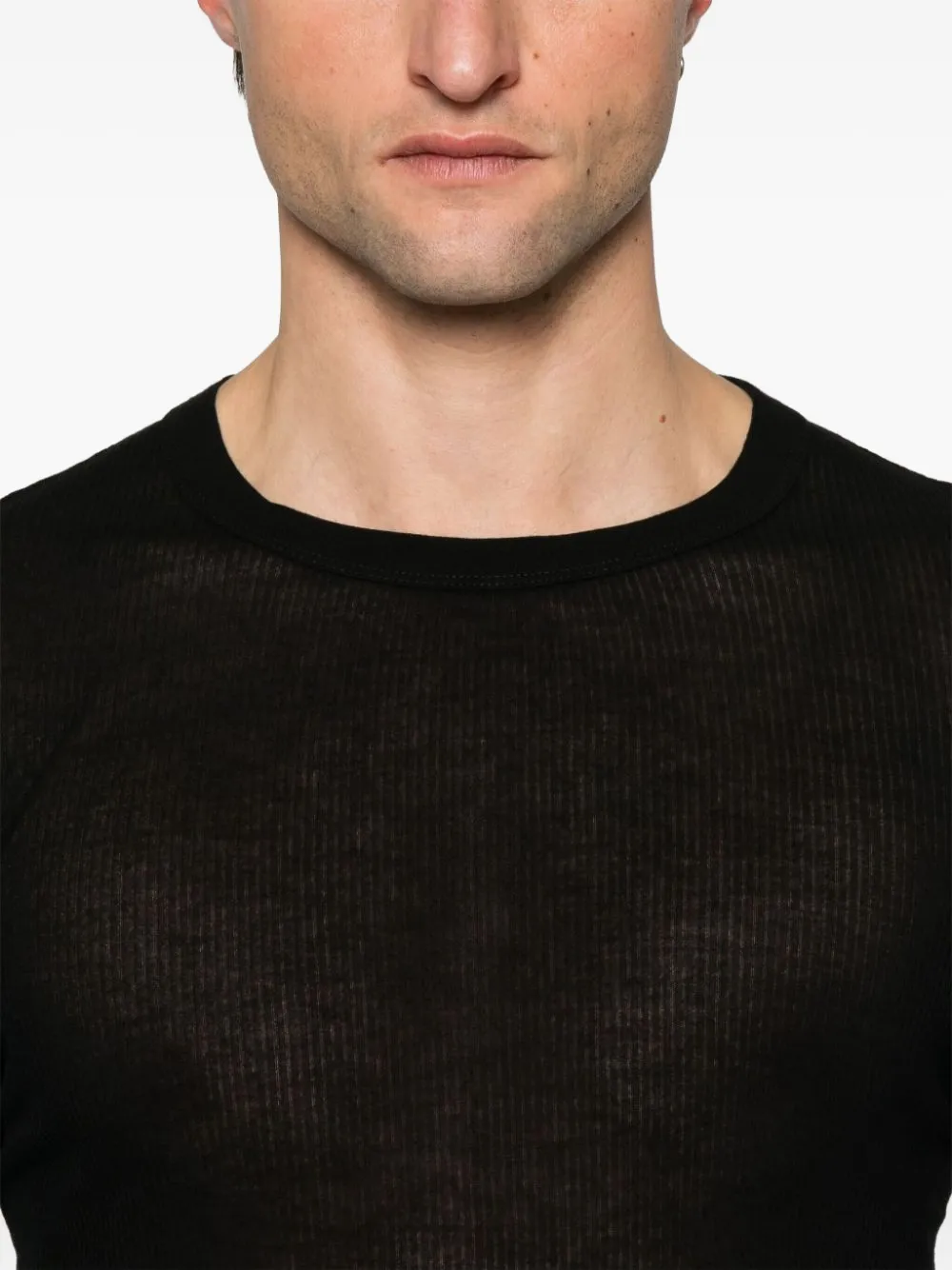 Rick Owens T-shirt met lange mouwen Zwart
