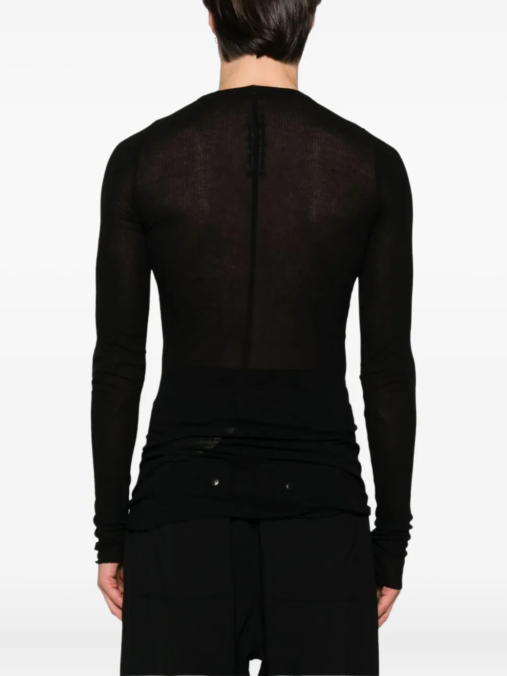 Rick Owens T-shirt met lange mouwen Zwart