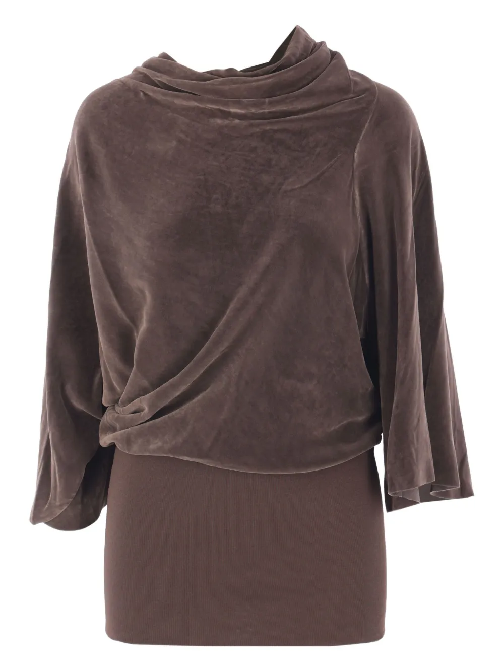 Rick Owens Top met col Bruin