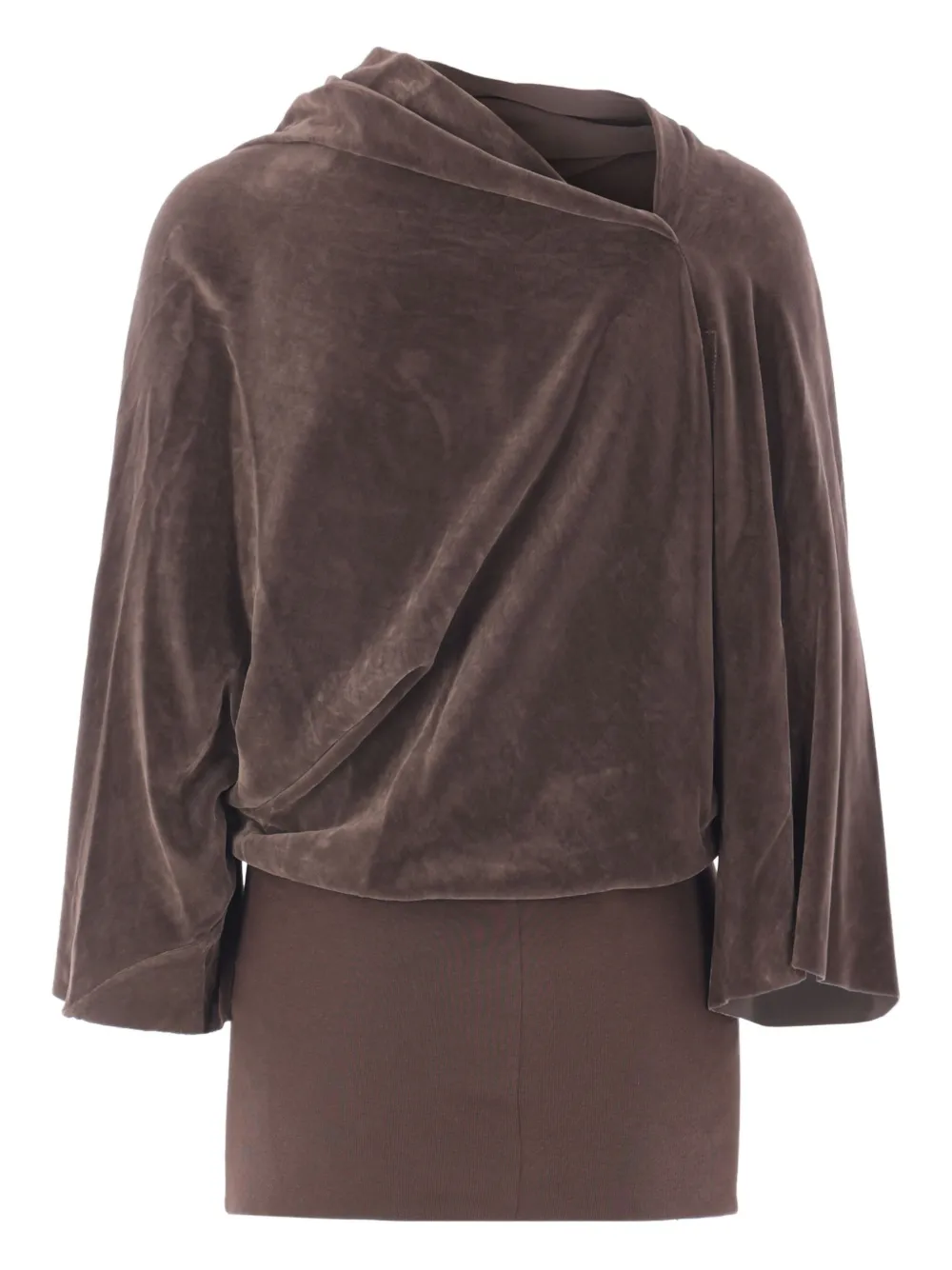 Rick Owens Top met col Bruin