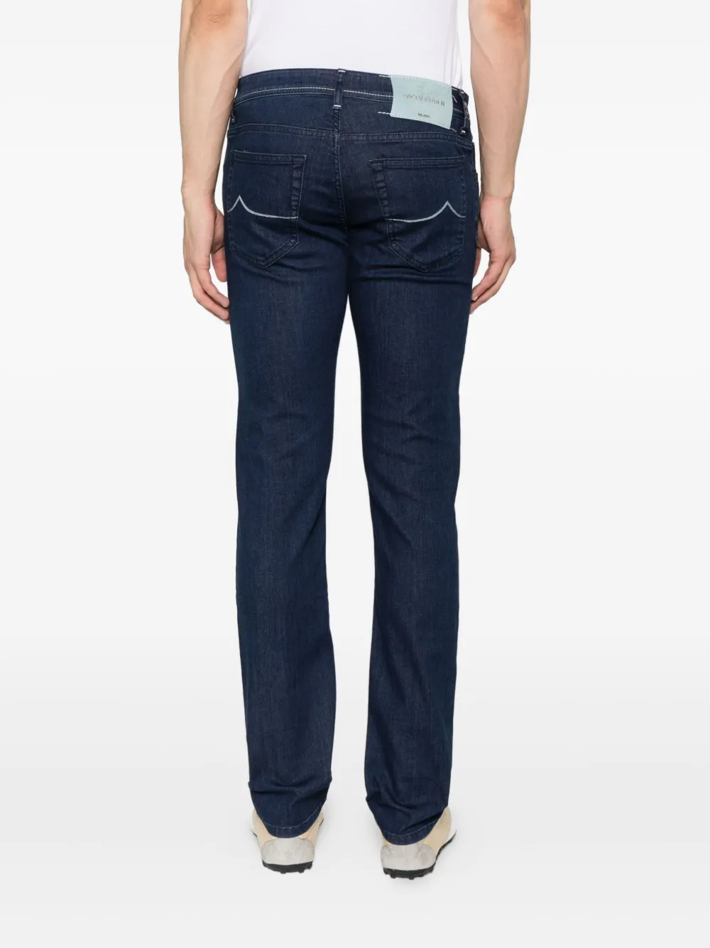 Jacob Cohën Jeans met geborduurd J-logo Blauw