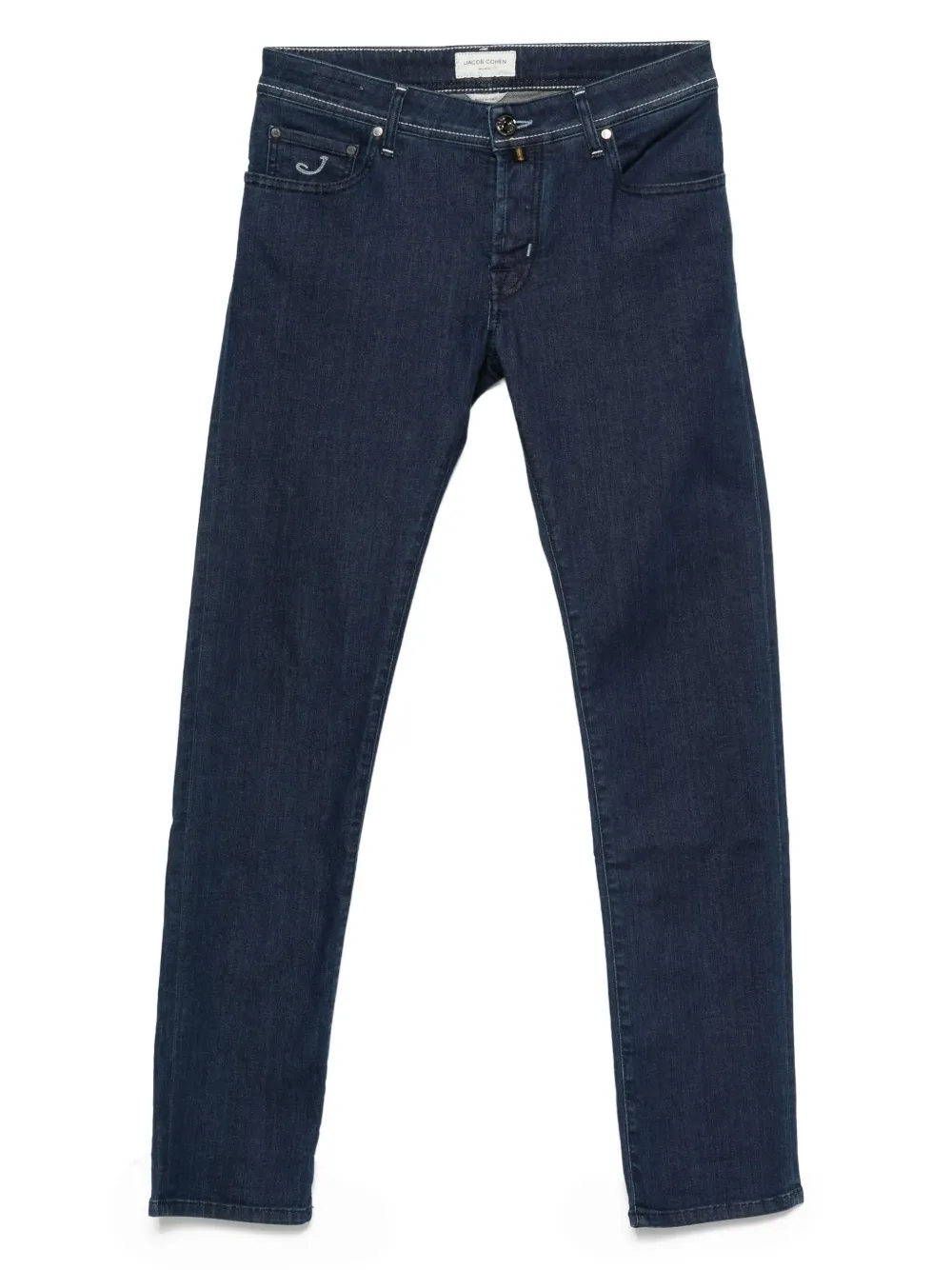 Jacob Cohën Jeans met geborduurd J-logo Blauw