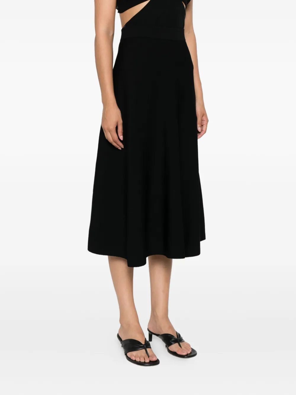 Max Mara Lazio gebreide midi-rok Zwart