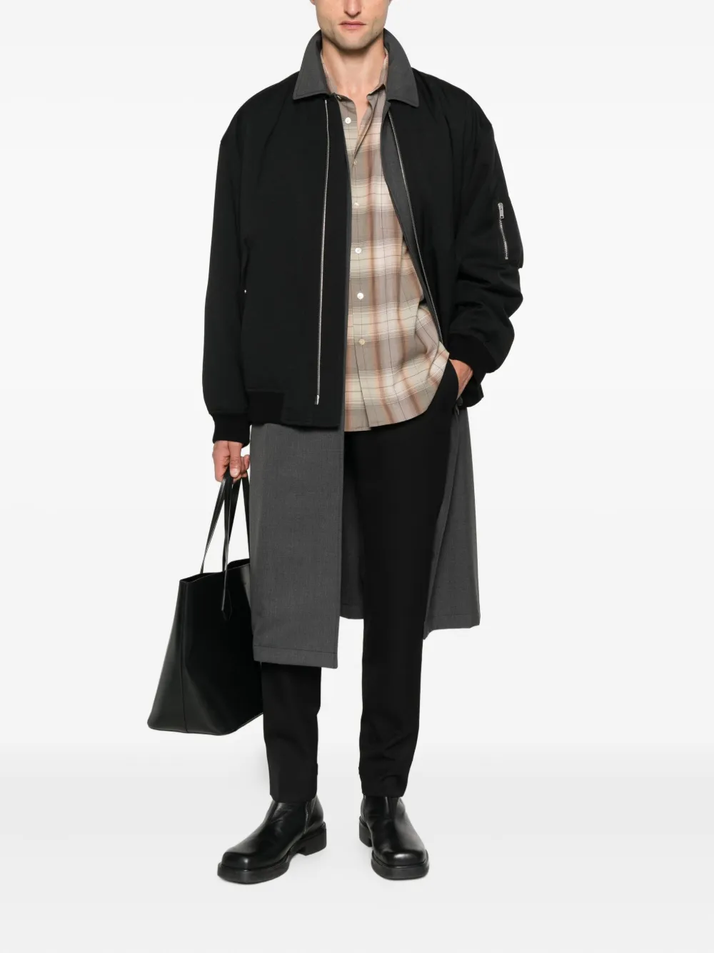 Prada zip-fly cotton trousers Zwart