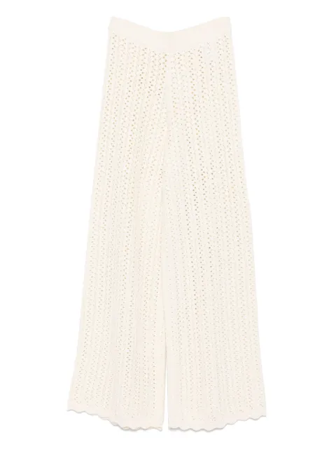Ba&Sh Silvio crochet scallop-hem trousers
