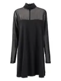 Vintage Pre-owned high-collar organza dress - Black