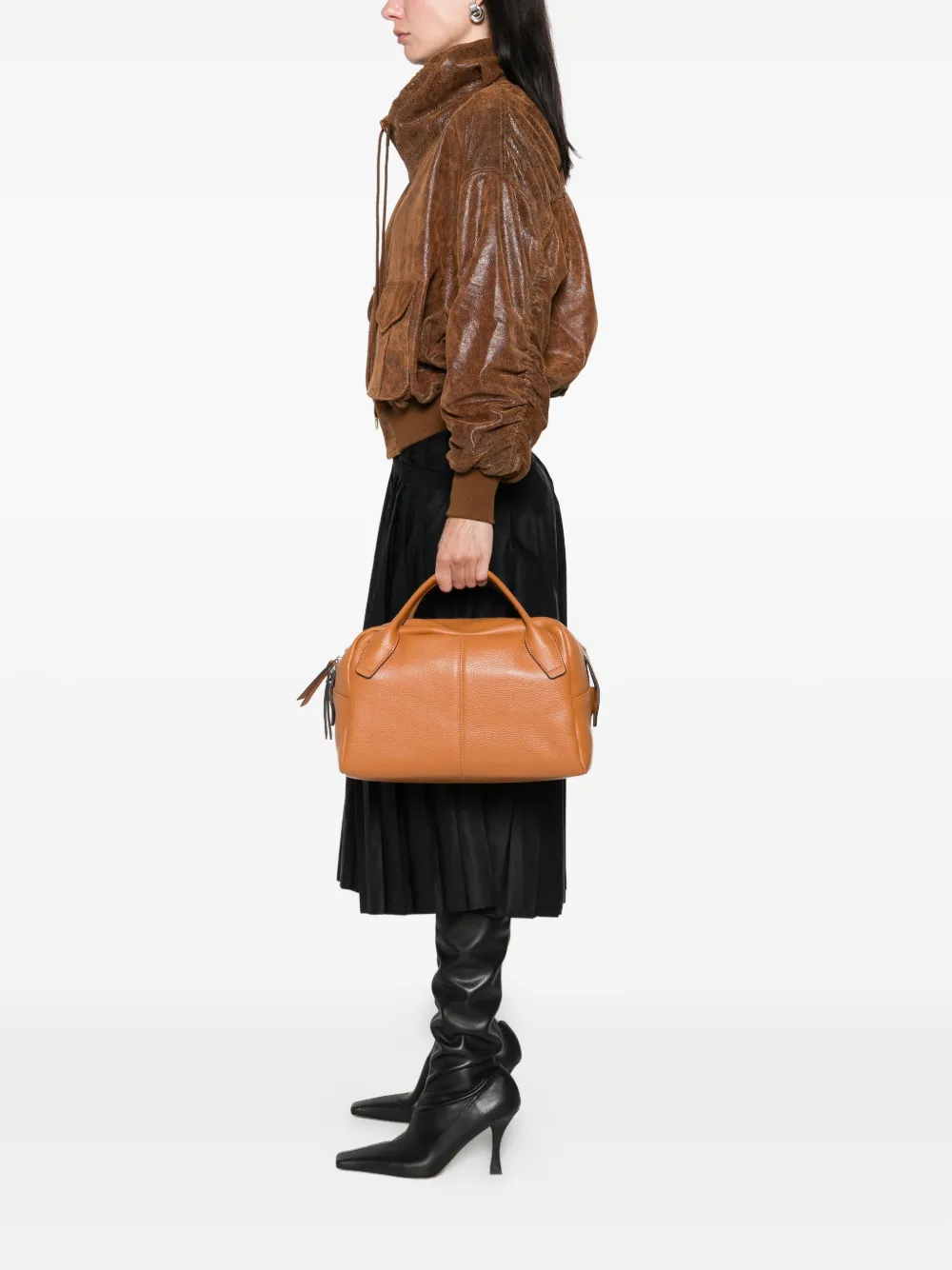 GIANNI CHIARINI Emily leren shopper Bruin