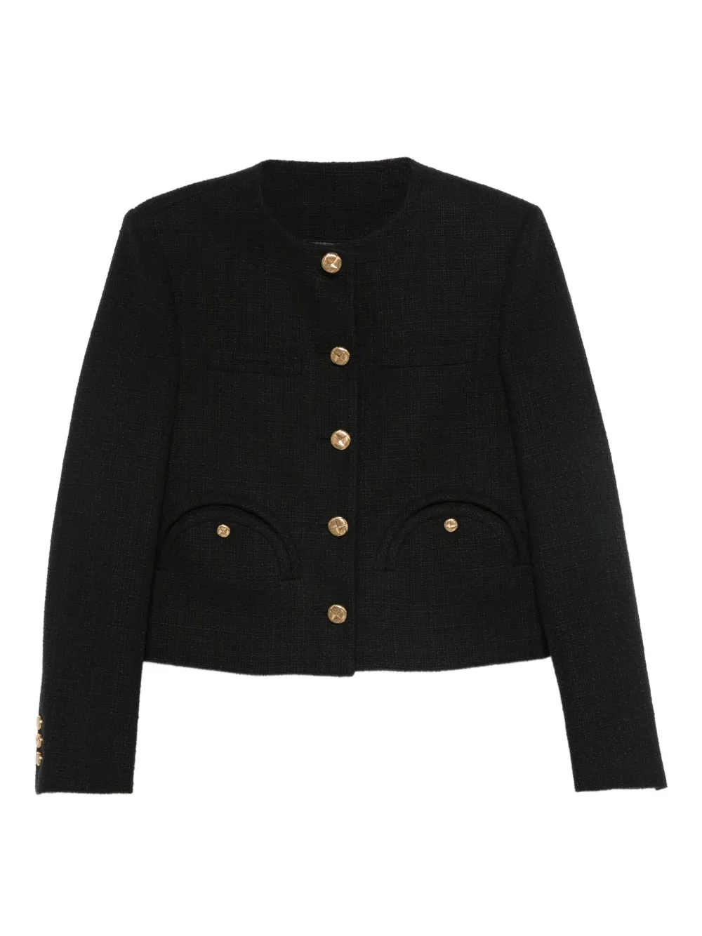 Blazé Milano tweed button-fastening jacket | Black | Image 1