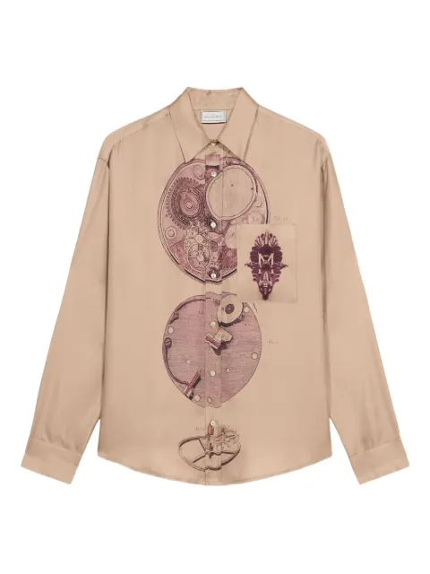 Pierre-Louis Mascia ALOEGOTS clockwork-print shirt