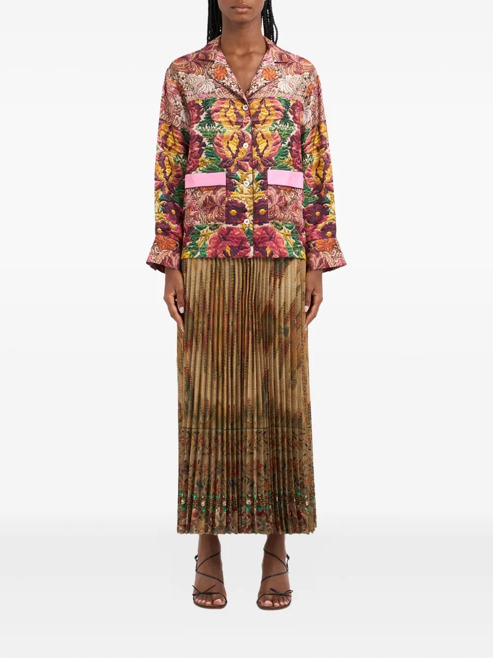 Pierre-Louis Mascia ALOE floral-print shirt Roze