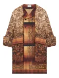 Pierre-Louis Mascia Pancake printed wool coat - Neutrals
