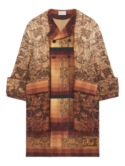 Pierre-Louis Mascia Pancake printed wool coat