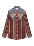 Pierre-Louis Mascia embroidered striped shirt - 513218101 MULTICOLOR
