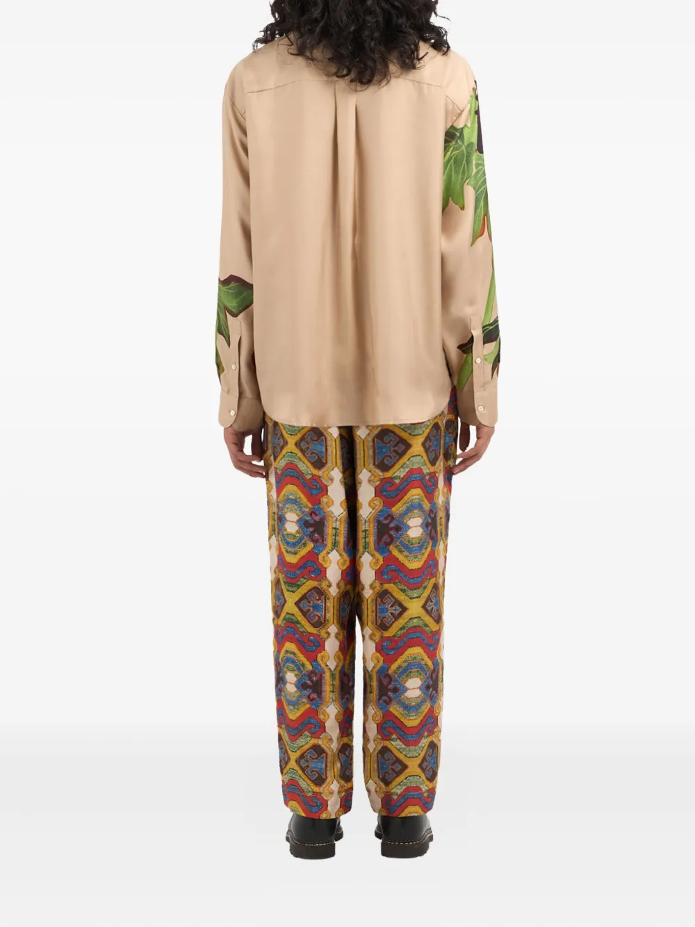 Pierre-Louis Mascia peony-print pocket shirt Rood