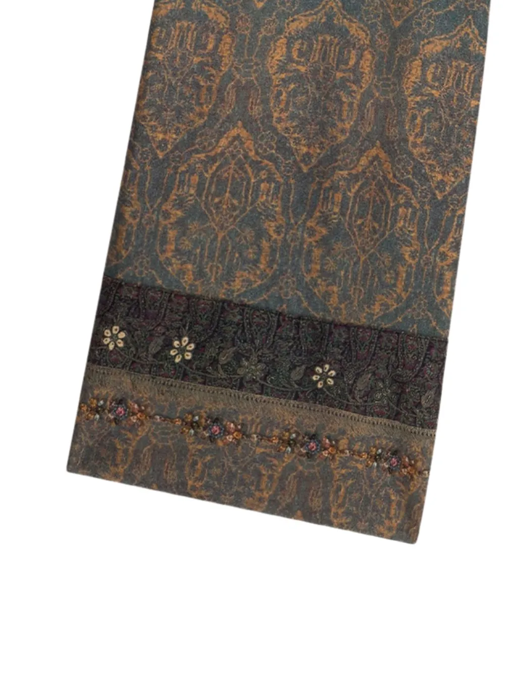 Pierre-Louis Mascia K20164 damask-print trousers Blauw