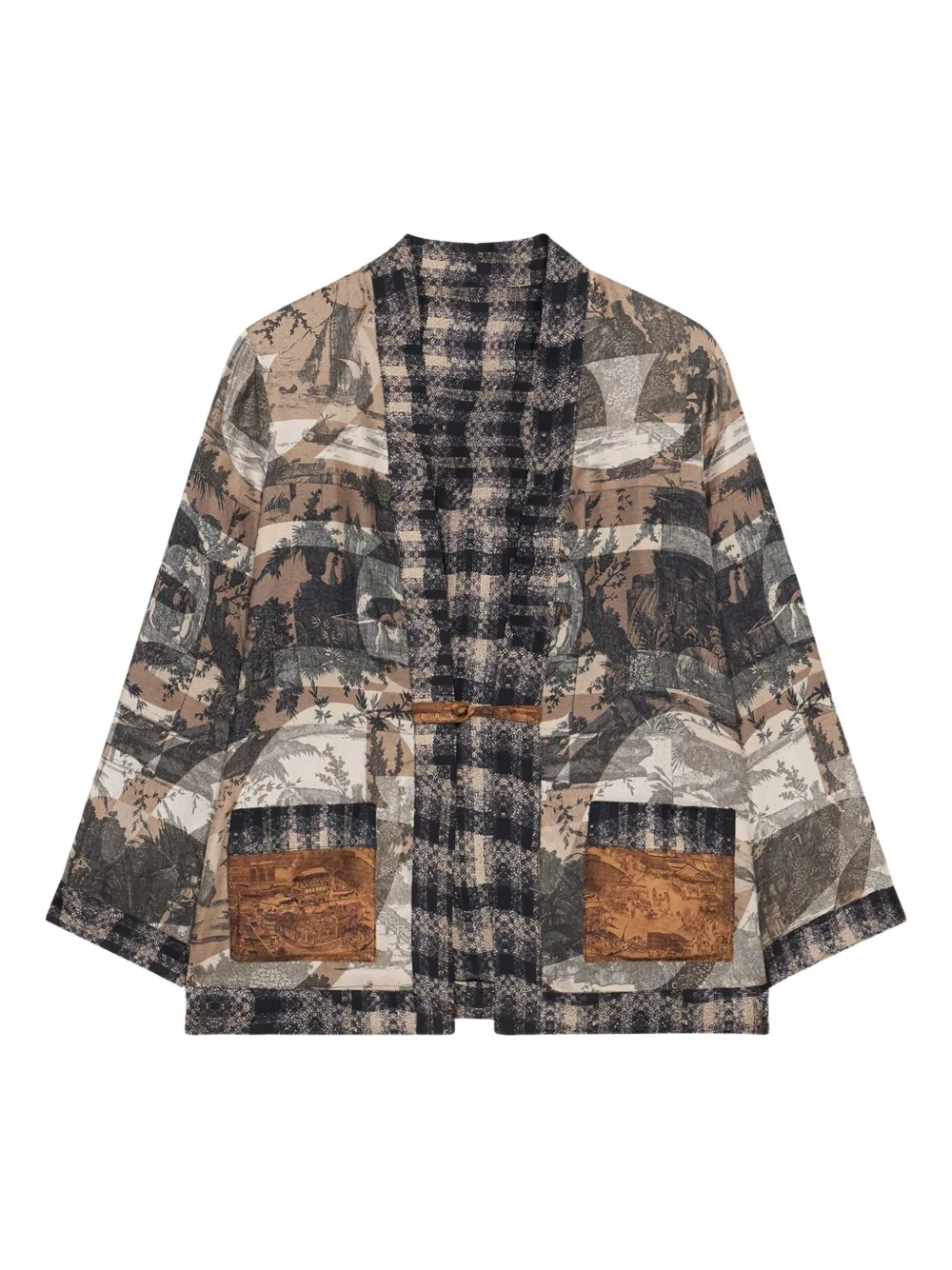 Pierre-Louis Mascia landscape-print jacket Beige