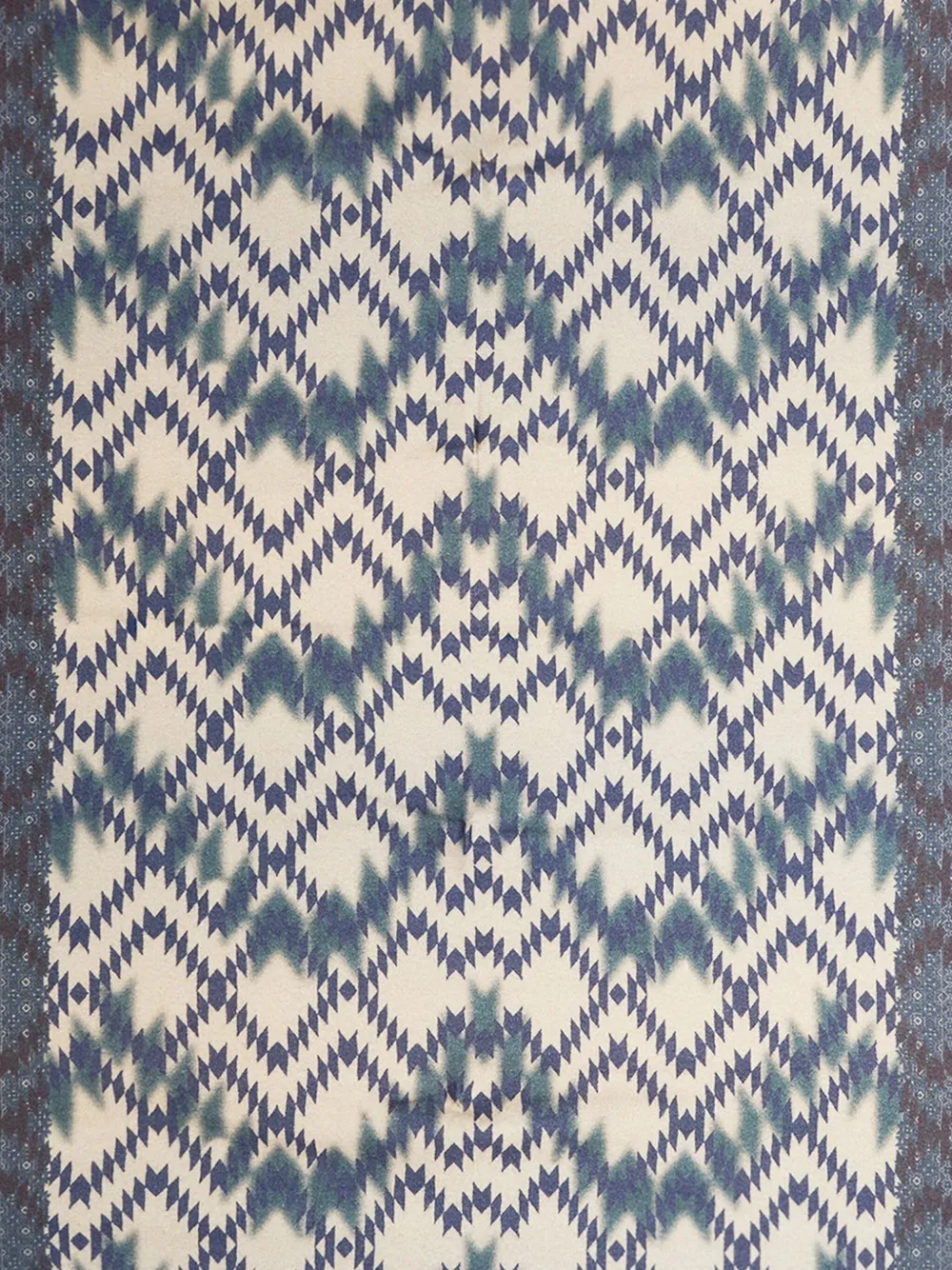 Pierre-Louis Mascia geometric-pattern fringed scarf Blauw