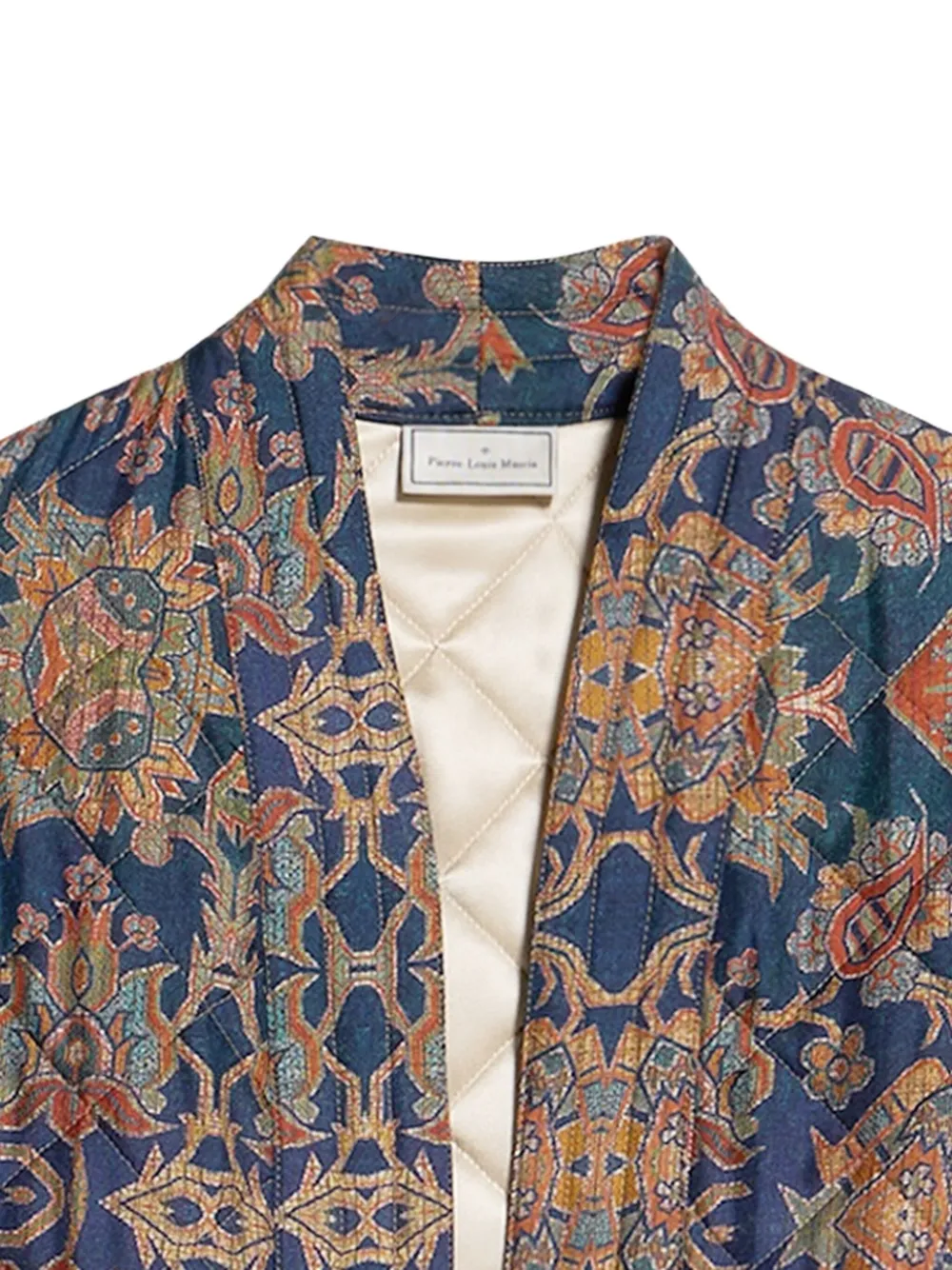 Pierre-Louis Mascia quilted patterned jacket Blauw