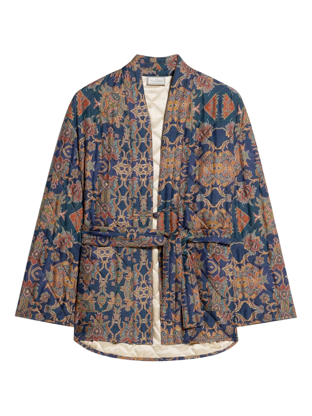 Pierre-Louis Mascia quilted patterned jacket Blauw