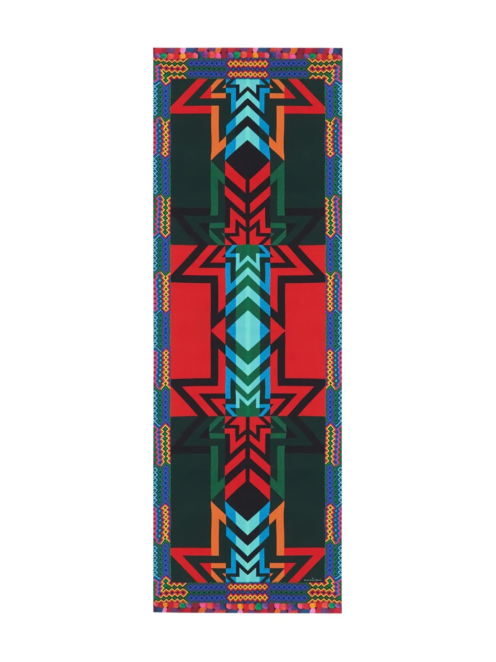 Pierre-Louis Mascia geometric-pattern scarf Groen