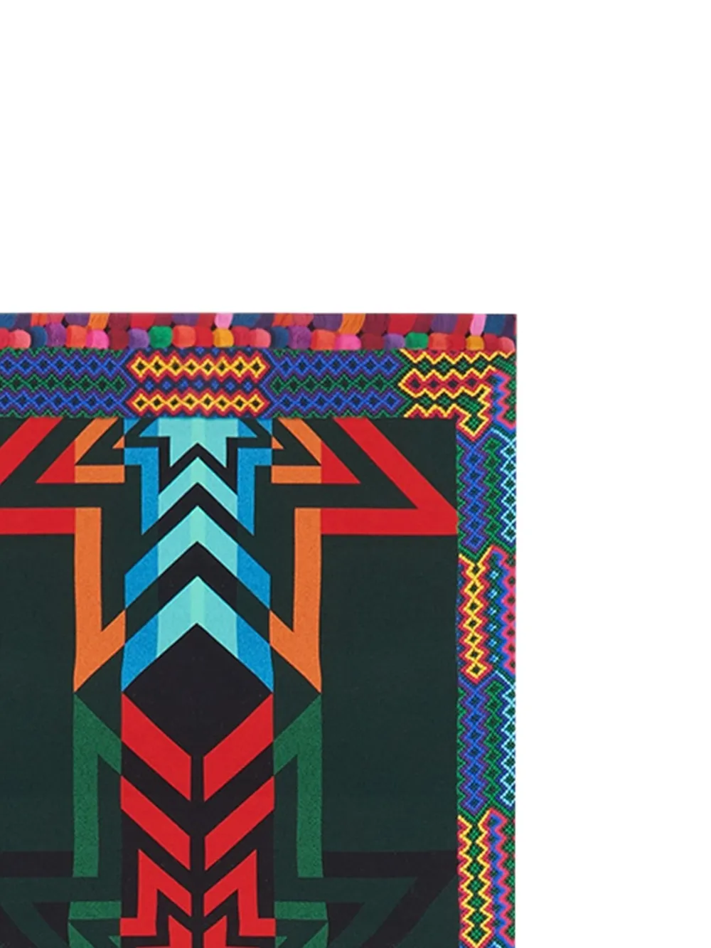 Pierre-Louis Mascia geometric-pattern scarf Groen