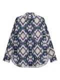 Pierre-Louis Mascia Teslabio geometric-print shirt - Blue