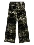 Pierre-Louis Mascia Kanada printed velvet trousers - Black