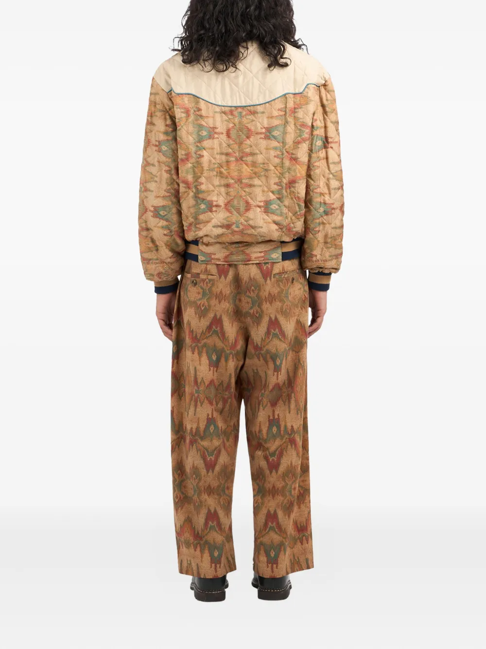 Pierre-Louis Mascia Adana quilted embellished bomber jacket Beige