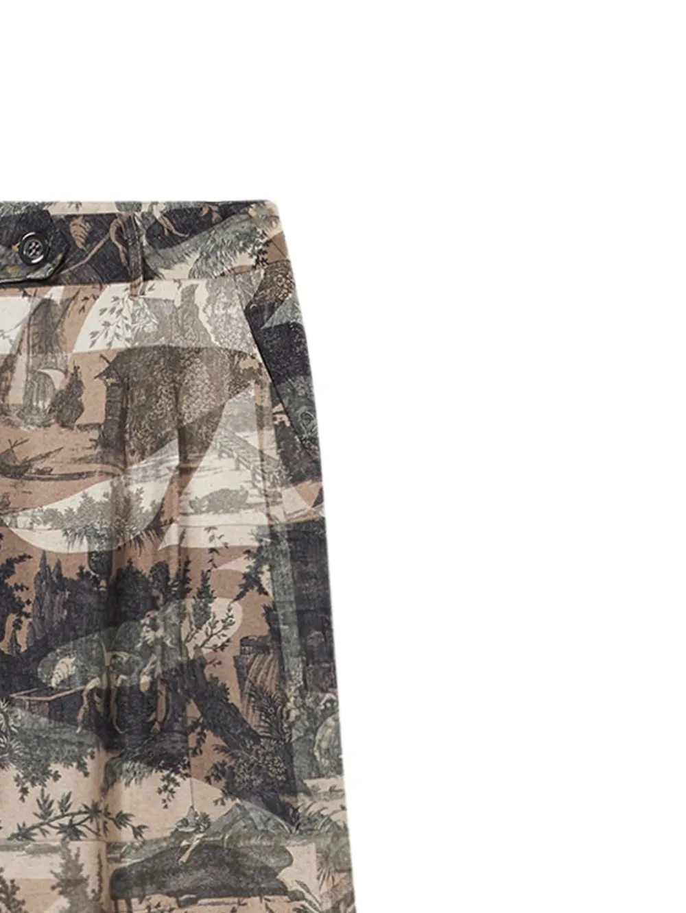 Pierre-Louis Mascia Cialda zijden broek met print Grijs