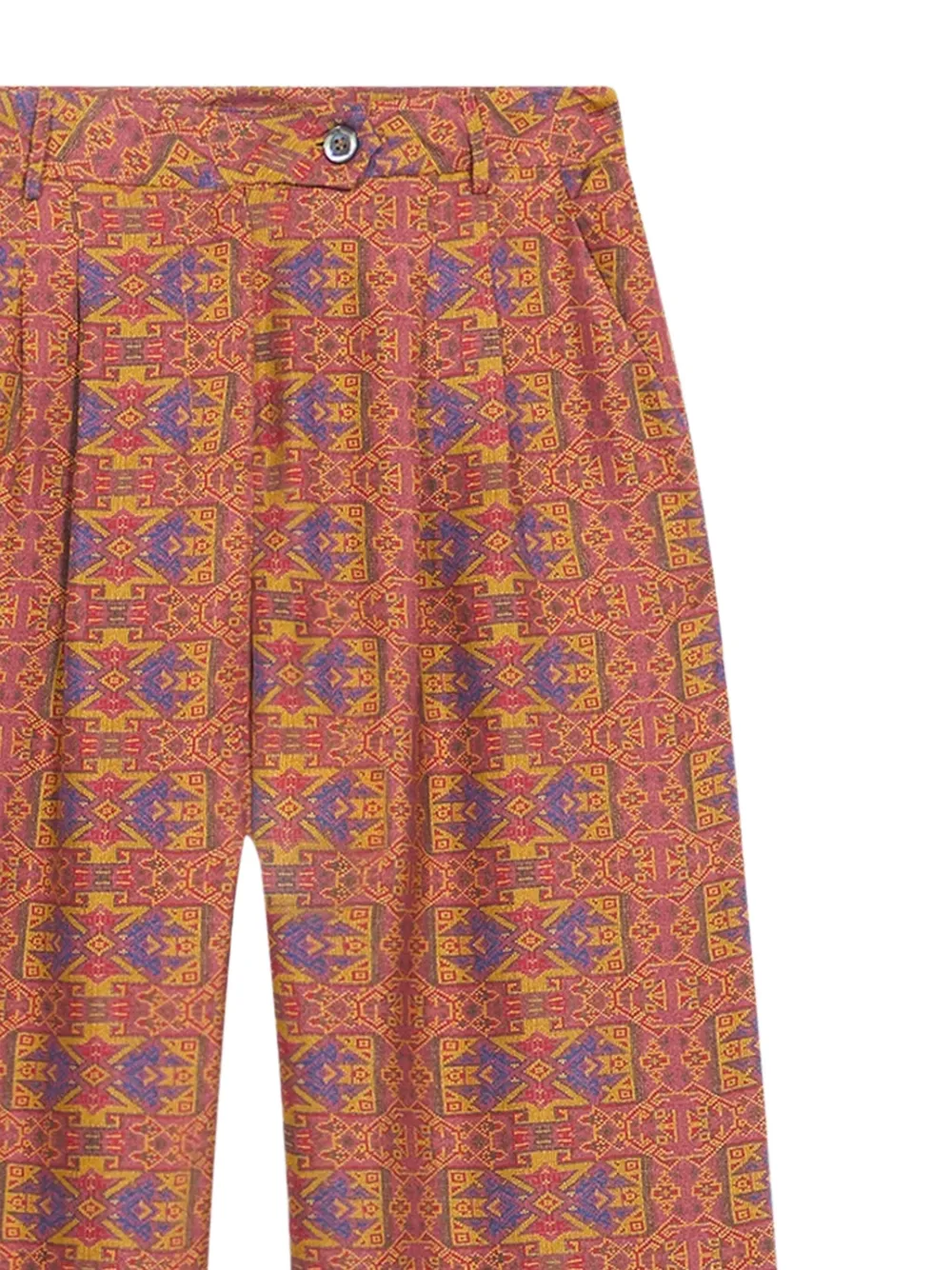 Pierre-Louis Mascia Cialda geometric-pattern trousers Oranje