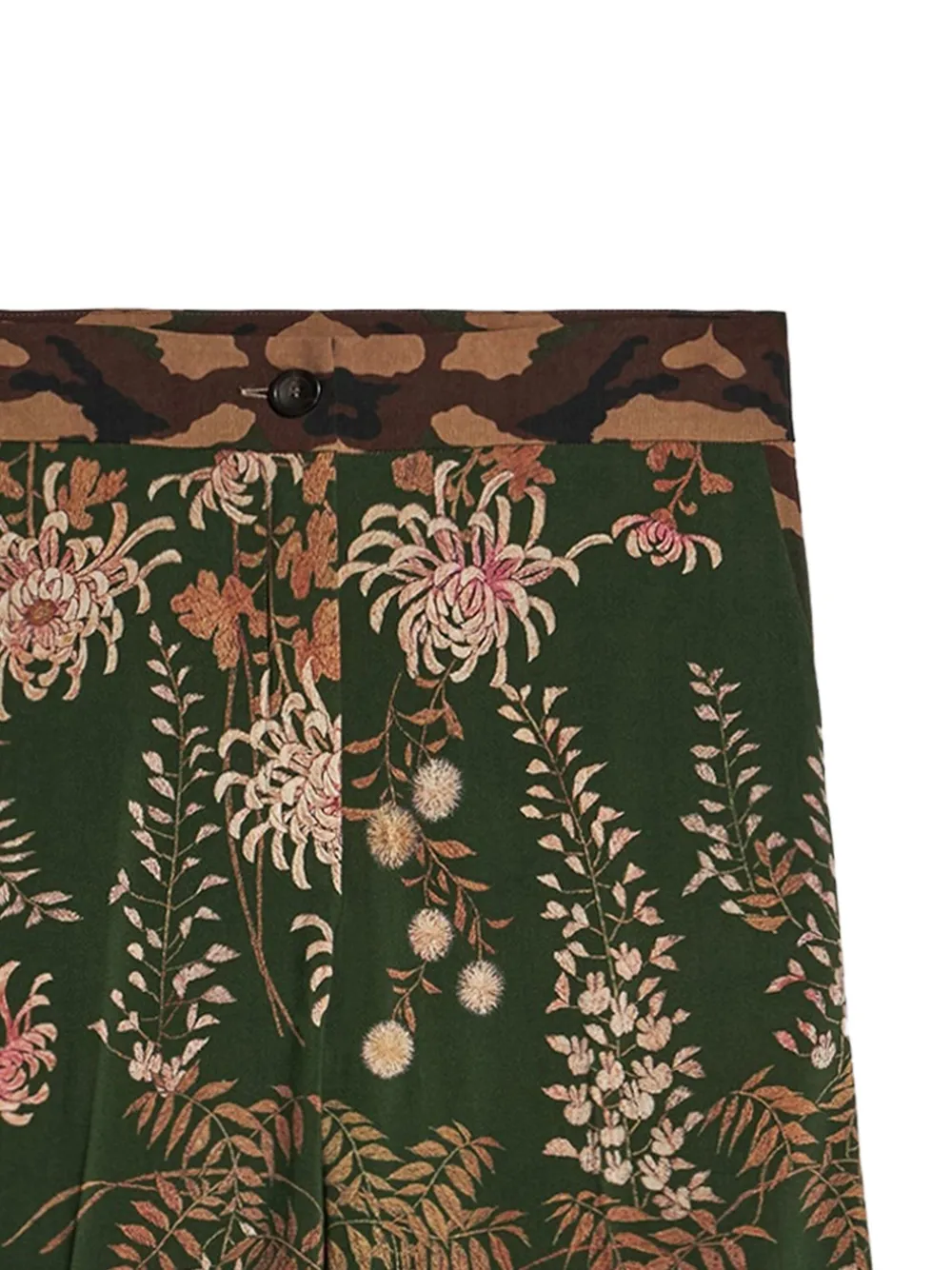 Pierre-Louis Mascia Dylan floral-print camouflage-waist trousers Groen