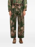 Pierre-Louis Mascia Dylan floral-print camouflage-waist trousers - Green