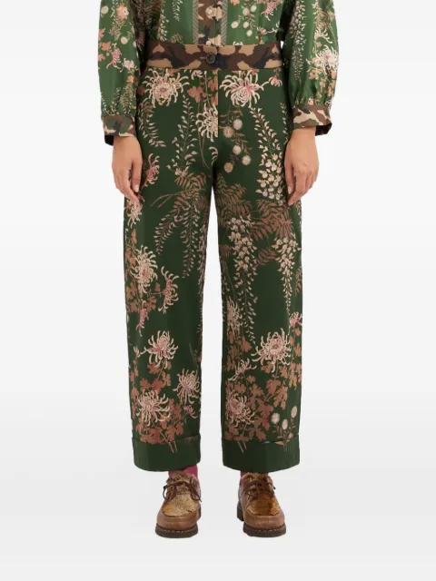 Pierre-Louis Mascia Dylan floral-print camouflage-waist trousers