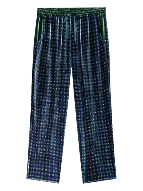 Pierre-Louis Mascia geometric-pattern drawstring trousers