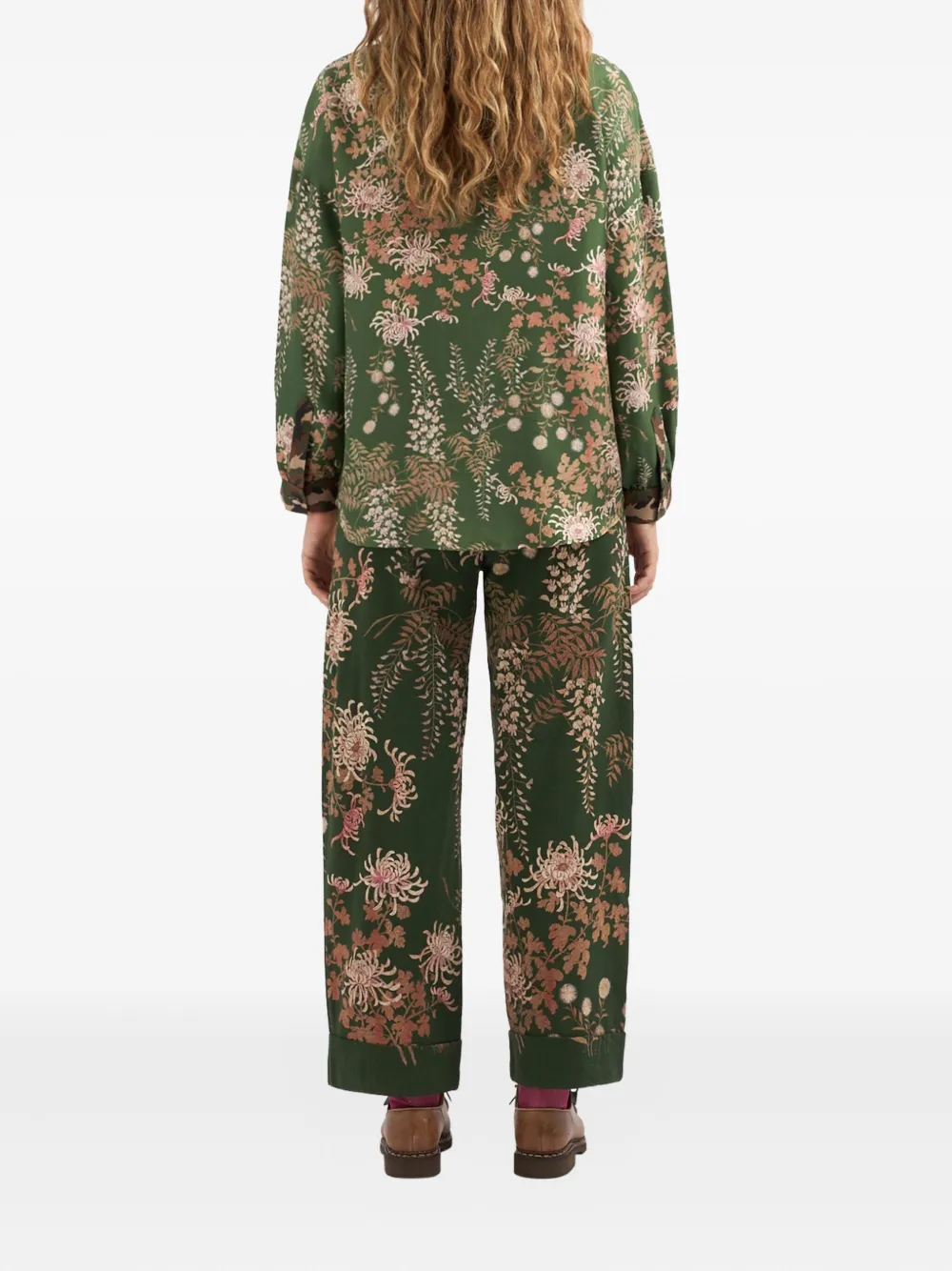 Pierre-Louis Mascia floral-camouflage print shirt Groen