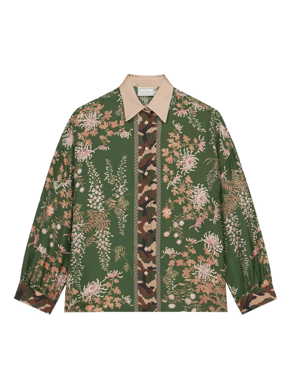 Pierre-Louis Mascia floral-camouflage print shirt Groen