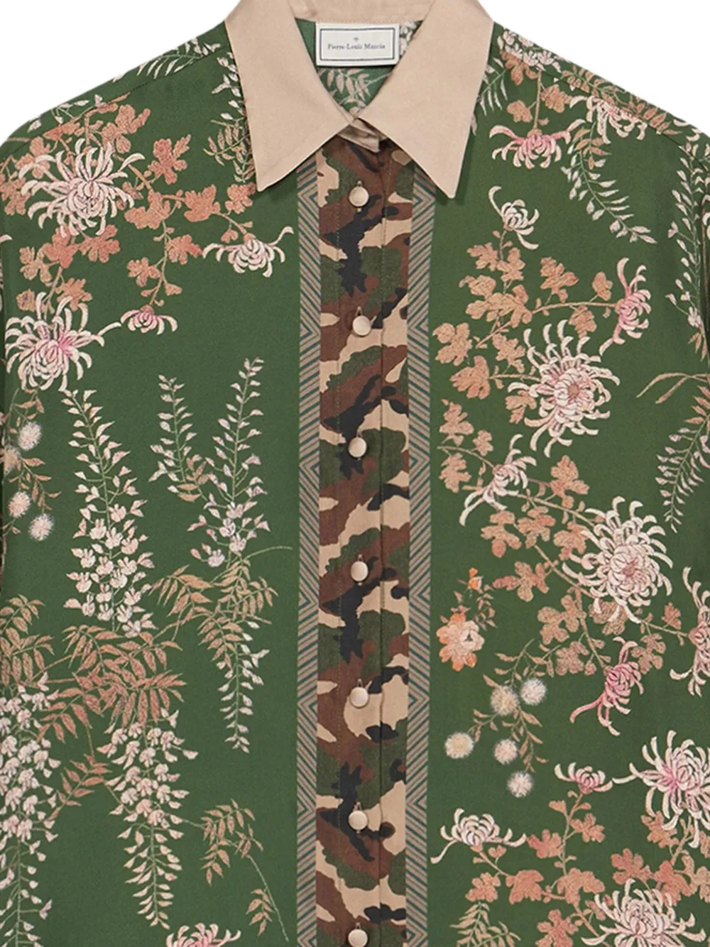 Pierre-Louis Mascia floral-camouflage print shirt Groen