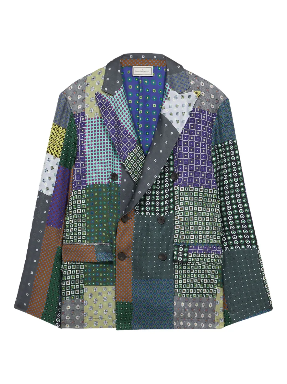Pierre-Louis Mascia Fancy double-breasted blazer Groen