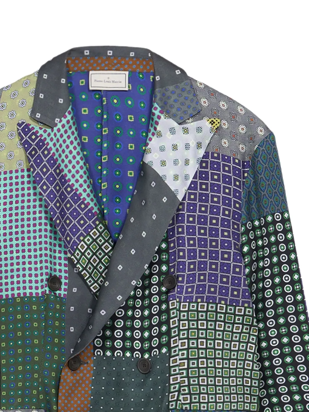 Pierre-Louis Mascia Fancy double-breasted blazer Groen