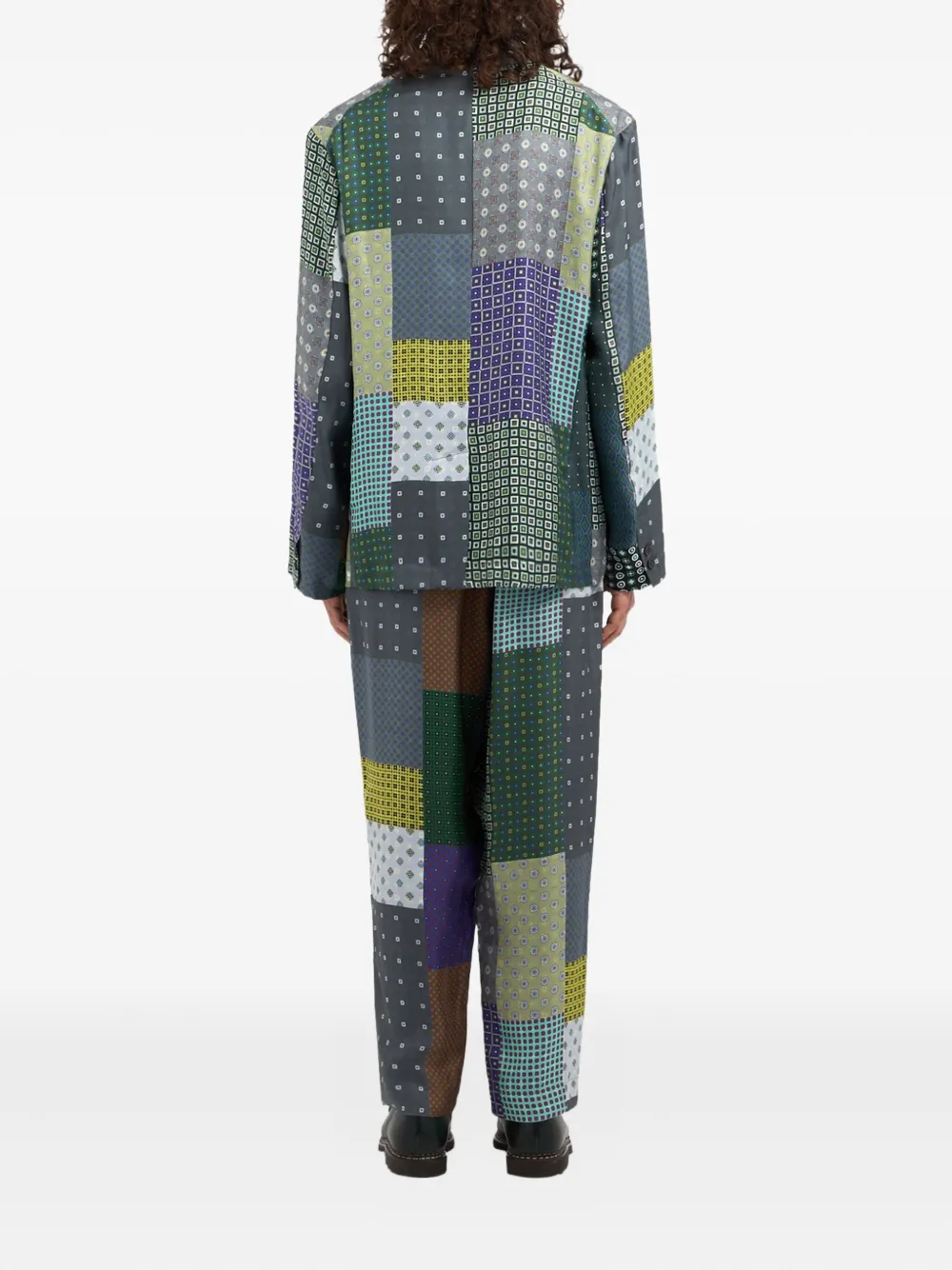 Pierre-Louis Mascia Fancy double-breasted blazer Groen