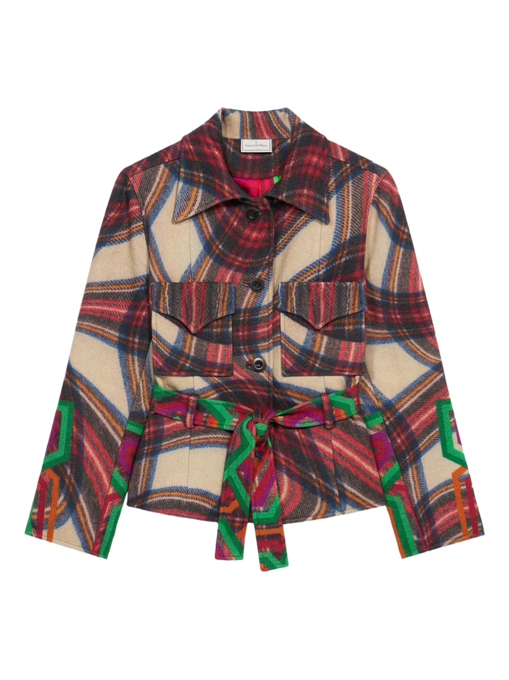 Pierre-Louis Mascia Jacke im Patchwork-Design - Rot
