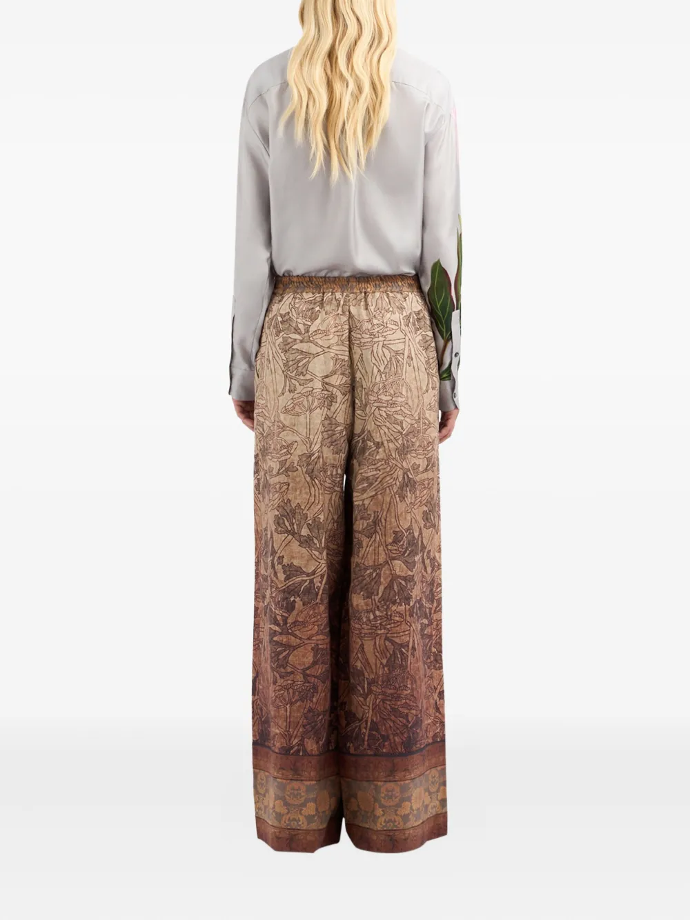 Pierre-Louis Mascia floral-print trousers Beige