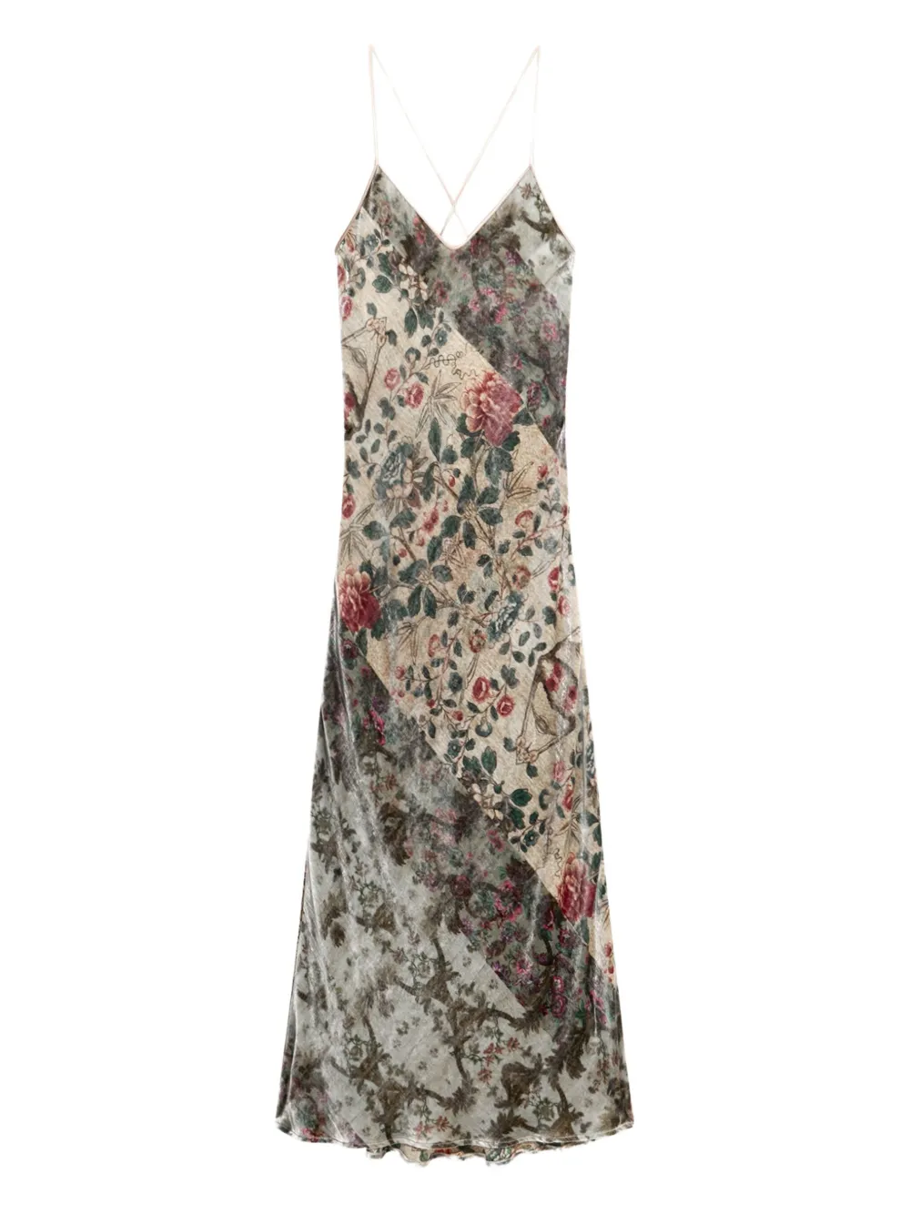 Pierre-Louis Mascia Kanpur floral-print maxi dress Grijs